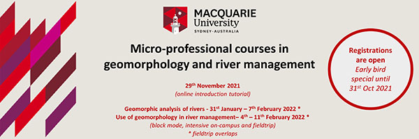 NRMjobs - 20009859 - Micro-professional courses in geomorphology and river management