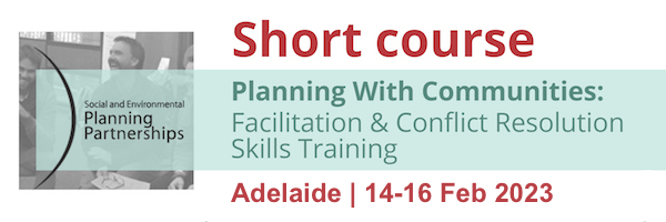 NRMjobs - 20015625 - Short Course: Planning With Communities - Facilitation & Conflict Resolution