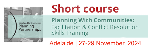 NRMjobs Notice 20023381 - Short Course: Planning with Communities - Facilitation & Conflict Resolution